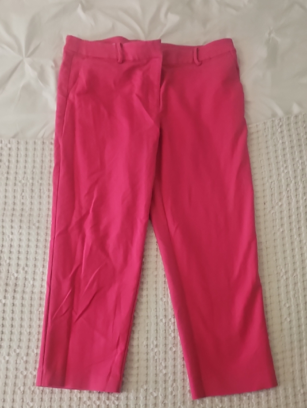 LOFT Bright Pink Straight Leg Pants